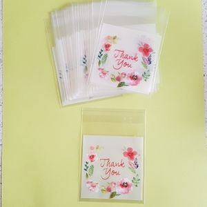 25 pcs Thank You Clear Bags Threat Bags 2.76" in.